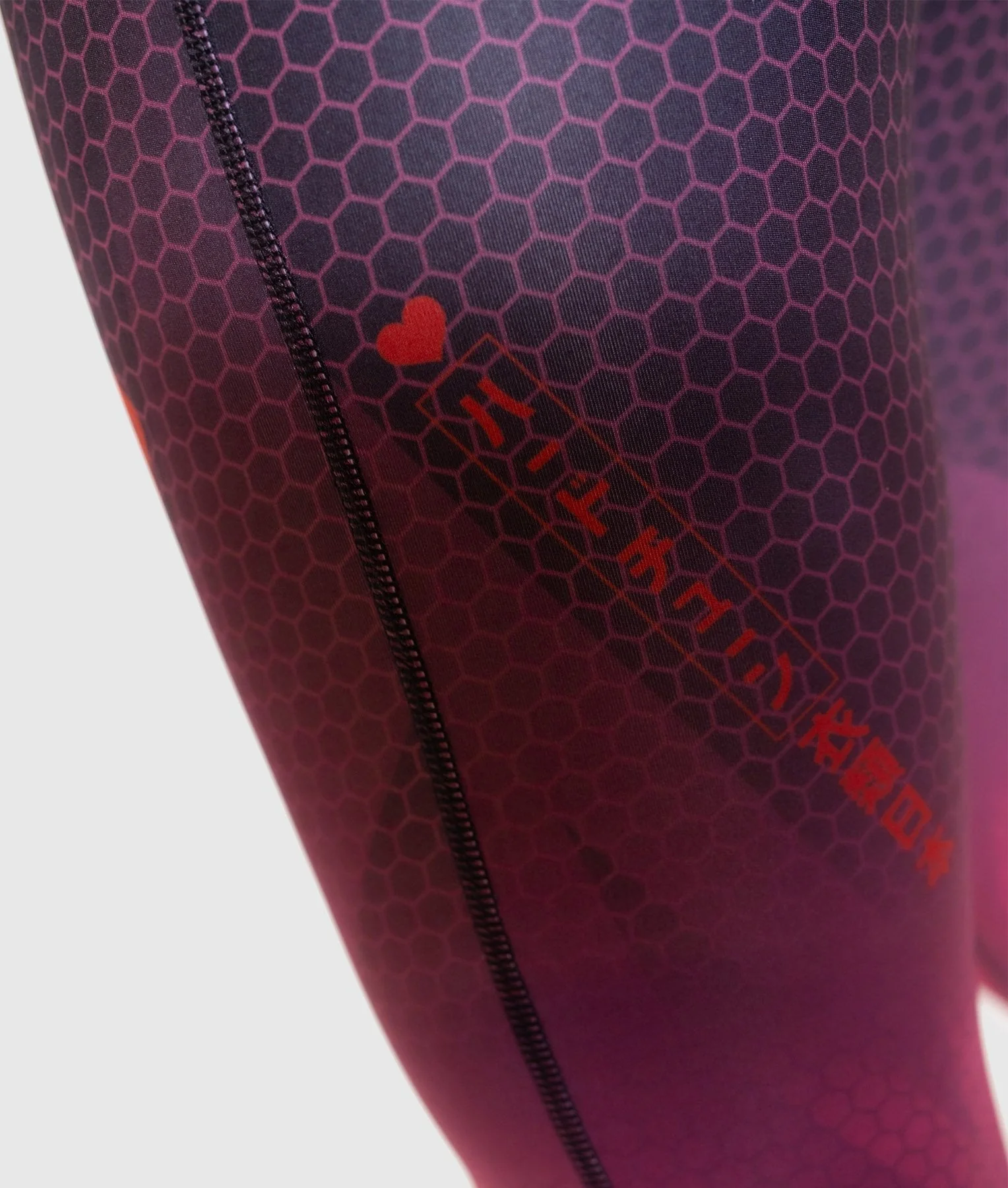 Hex Contour Leggings - Plum - Image 4