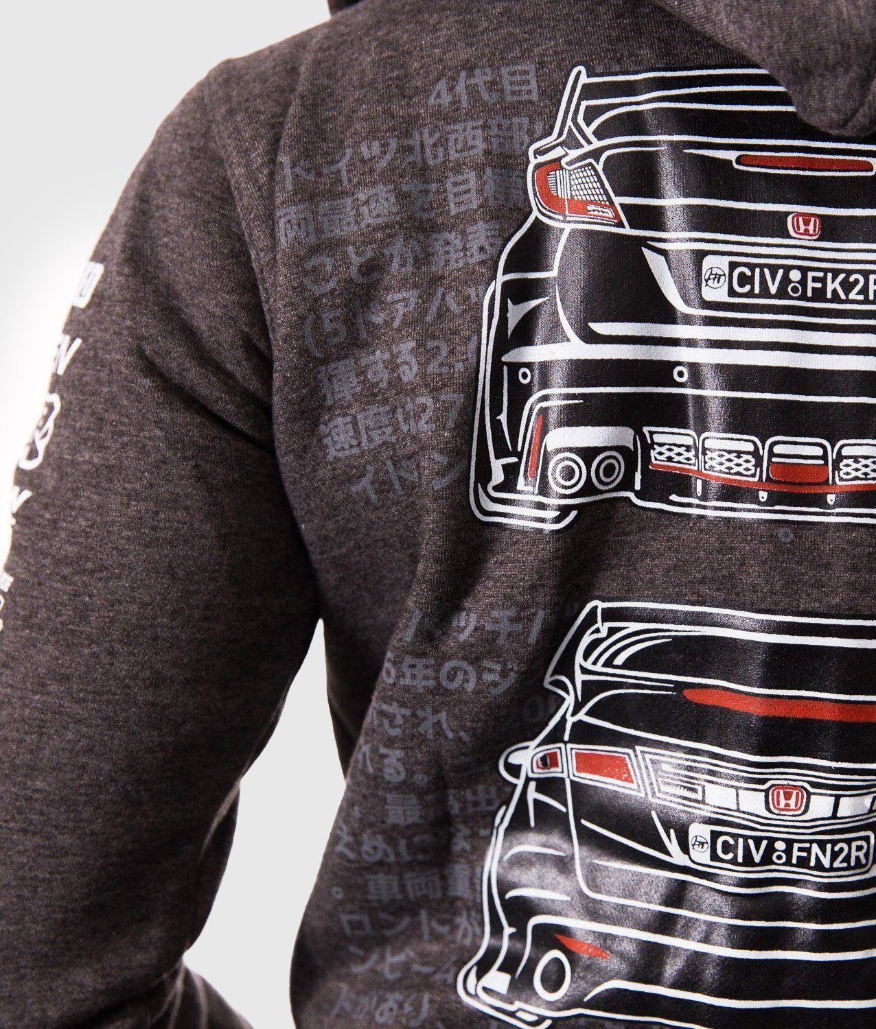 Honda Civic FK, FN, EP Womens Hoodie - Image 3